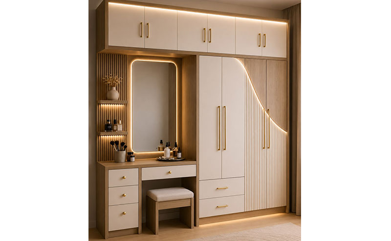 Bàn trang điểm kết hợp tủ quần áo 3
