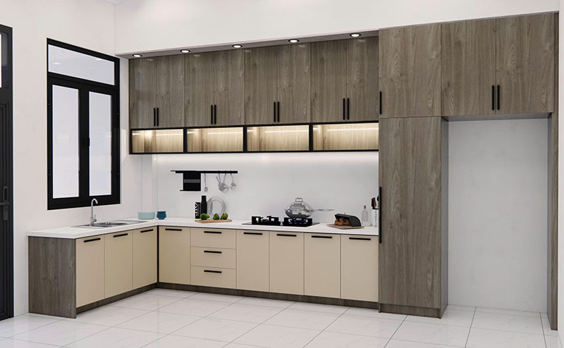 Tủ bếp chữ L Doanh 2