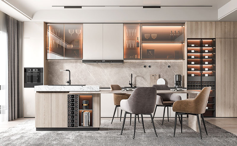 Tủ bếp có đảo bếp 18