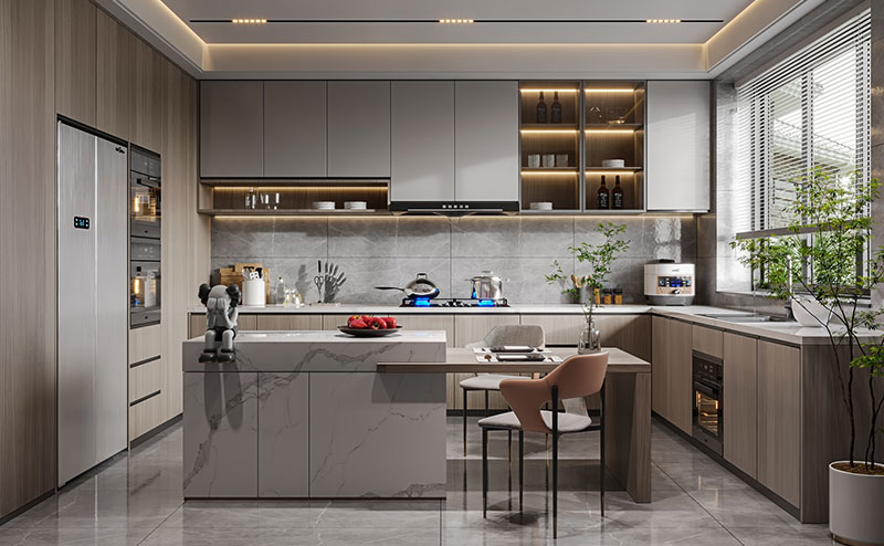 Tủ bếp có đảo bếp 40